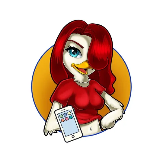 Side Chic’s mascot holding a phone